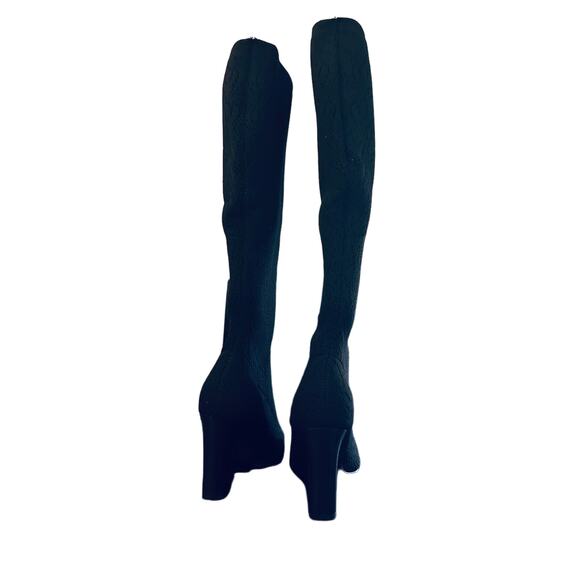 Charles David Dalton Black Diamond Knit Tall Sock Boots, Size 6M, NWT - Picture 3 of 5